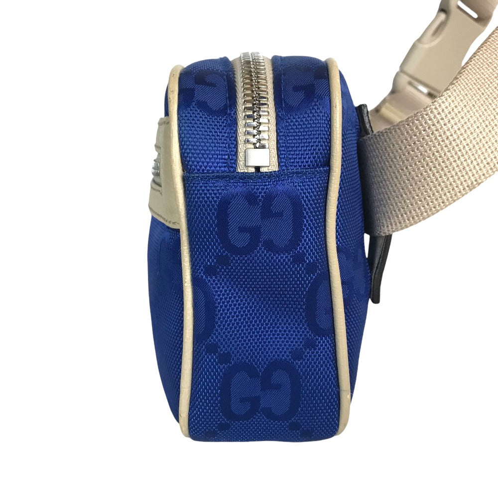 GUCCI Waist bag 631341 520931 Nylon Blue beige Sling bag off the grit