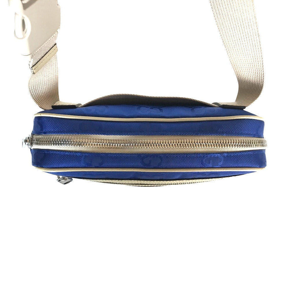 GUCCI Waist bag 631341 520931 Nylon Blue beige Sling bag off the grit