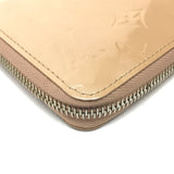 LOUIS VUITTON Long Wallet Purse M91470 Patent leather beige Vernis Zippy wallet Women Used Authentic