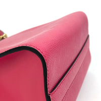 PRADA Shoulder Bag Bag Chain Logo/Crossbody monochrome Safiano leather 1BD127 pink Women Used Authentic