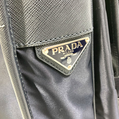 PRADA Shoulder Bag 2VD166 Nylon black Triangle logo Messenger mens Used Authentic