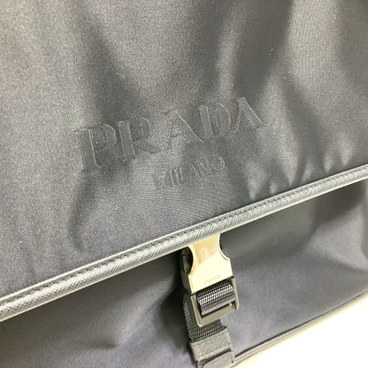 PRADA Shoulder Bag 2VD166 Nylon black Triangle logo Messenger mens Used Authentic