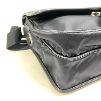 PRADA Shoulder Bag 2VD166 Nylon black Triangle logo Messenger mens Used Authentic