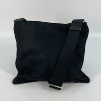 PRADA Shoulder Bag flat Crossbody pochette bag triangle logo triangle logo plate Nylon black Women Used Authentic