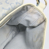 CELINE Shoulder Bag Canvas x leather Diagonal light blue Women Used Authentic