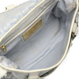 CELINE Shoulder Bag Canvas x leather Diagonal light blue Women Used Authentic