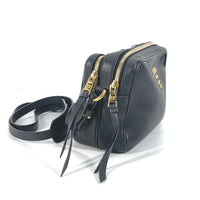PRADA Shoulder Bag Crossbody pochette bag logo leather 1BH082 Black series Women Used Authentic