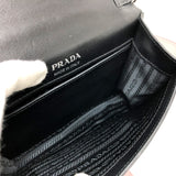 PRADA Shoulder Bag Clutch bag 2WAY bag ribbon leather 1BD067 black Women Used Authentic