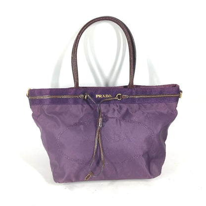 PRADA Tote Bag Enamel / nylon purple logo