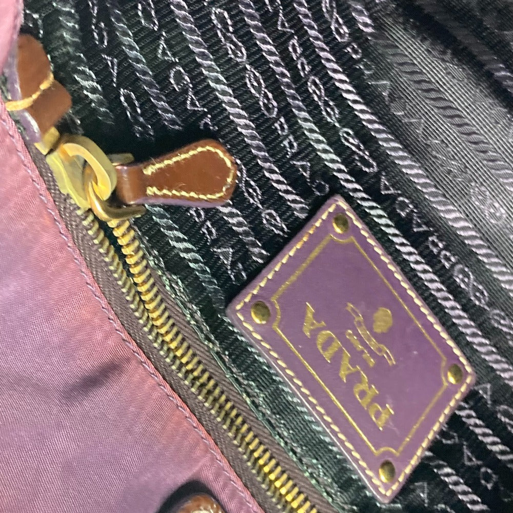 PRADA Tote Bag Enamel / nylon purple logo