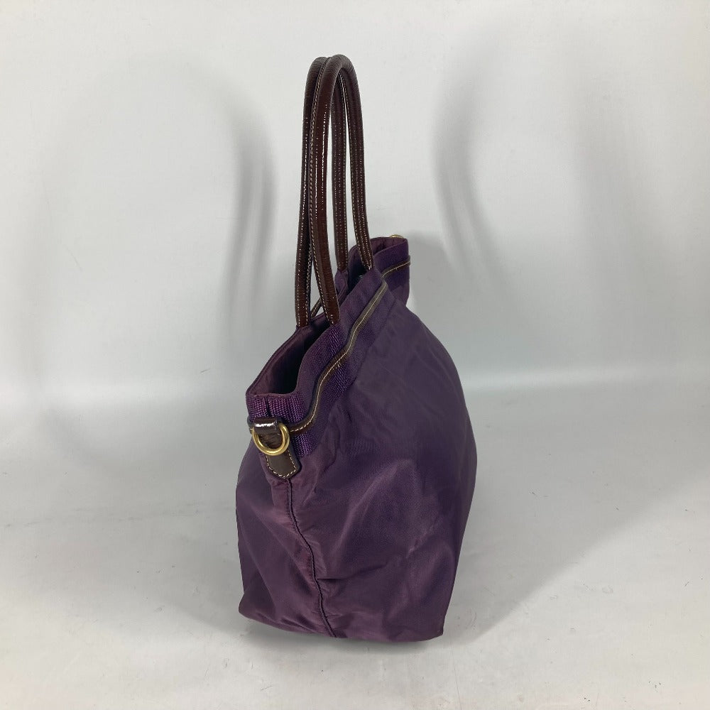 PRADA Tote Bag Enamel / nylon purple logo