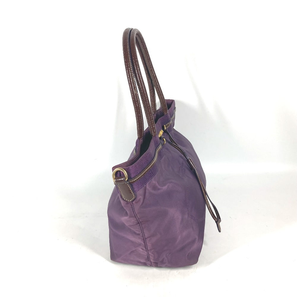 PRADA Tote Bag Enamel / nylon purple logo