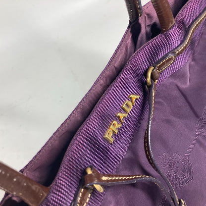 PRADA Tote Bag Enamel / nylon purple logo