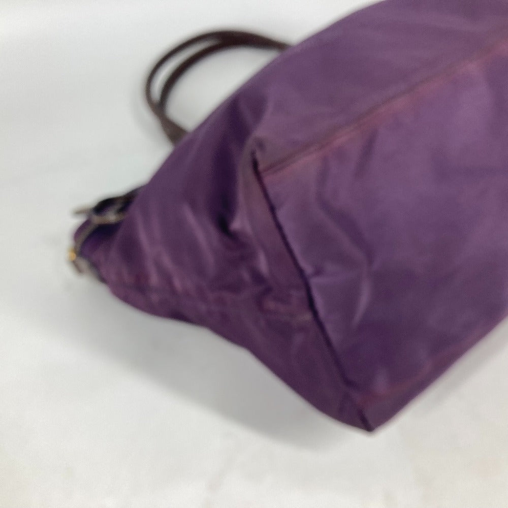 PRADA Tote Bag Enamel / nylon purple logo