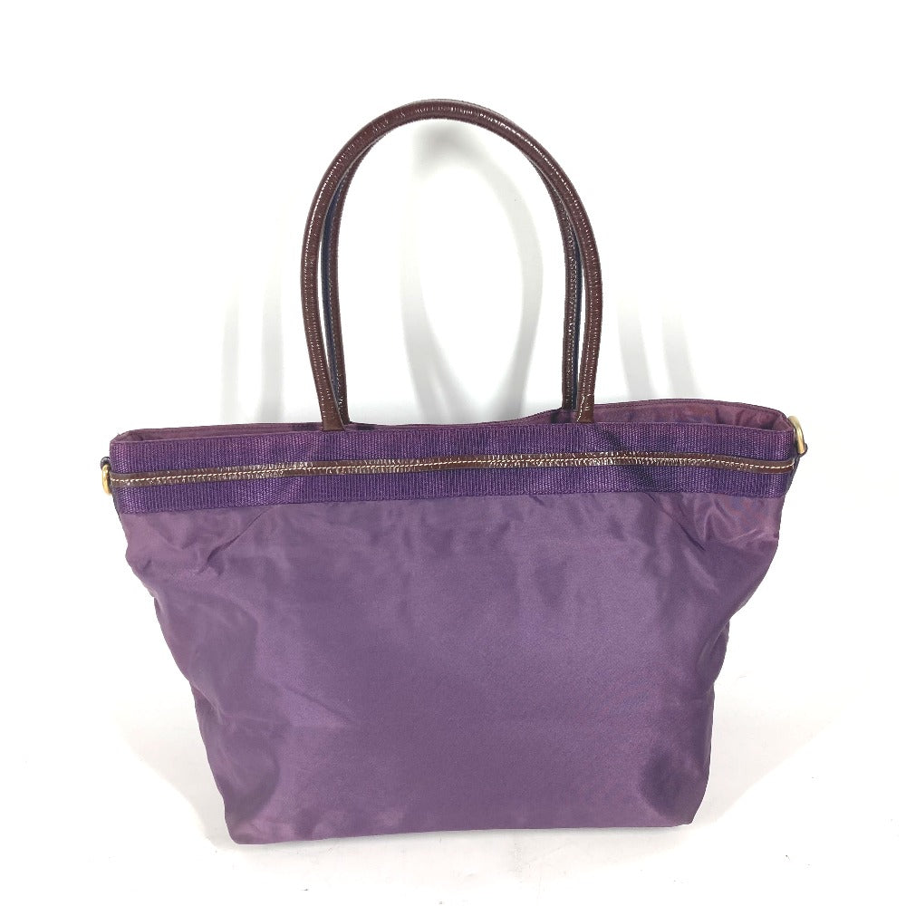 PRADA Tote Bag Enamel / nylon purple logo