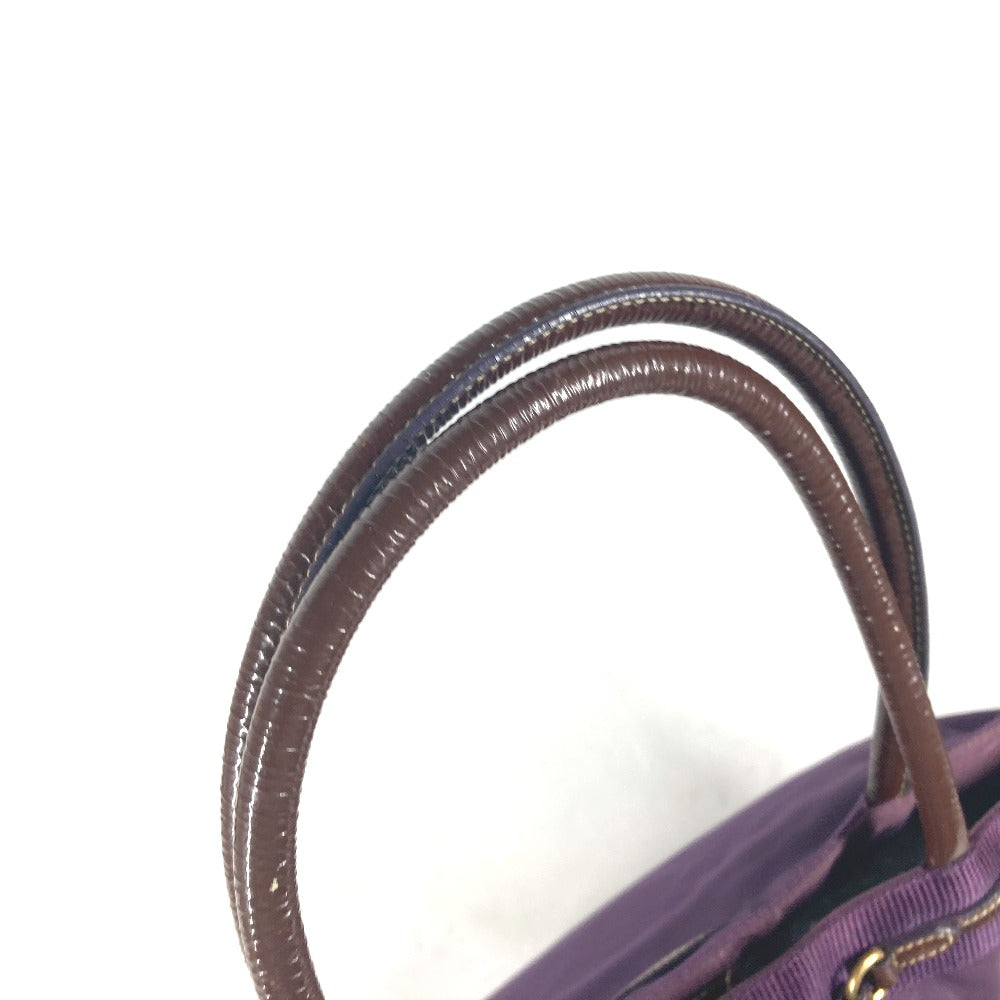 PRADA Tote Bag Enamel / nylon purple logo