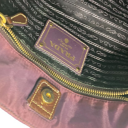 PRADA Tote Bag Enamel / nylon purple logo