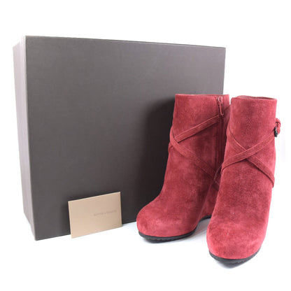 BOTTEGAVENETA Booties Suede Red boots Women 37 Used Authentic