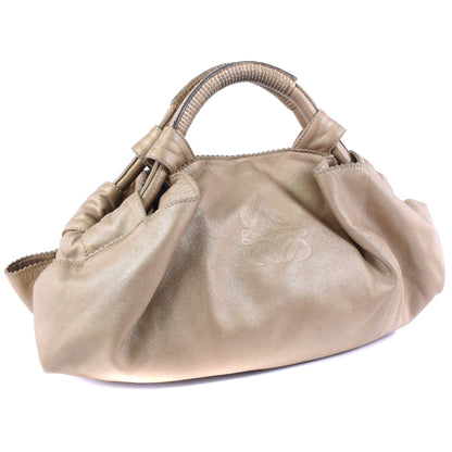 LOEWE Handbag lambskin gold Upper Aire Women Used Authentic