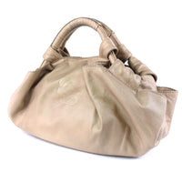 LOEWE Handbag Upper Aire lambskin gold Women Used Authentic