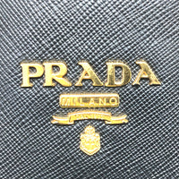 PRADA Handbag 2WAY Bag Shoulder Bag logo Safiano leather 1BA113 black Women Used Authentic