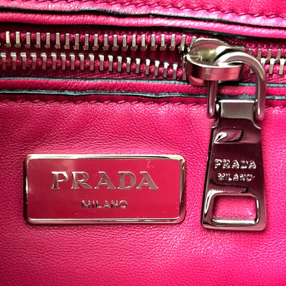 PRADA Handbag BN2625 Suede suede pink SCAMOSCIATO Women Used Authentic