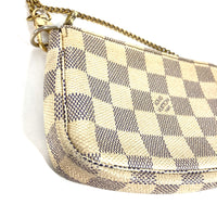 LOUIS VUITTON Handbag Chain bag, bag, pouch Damier Azur Mini Pochette Accessoires Damier Azur Canvas N58010 white Women Used Authentic