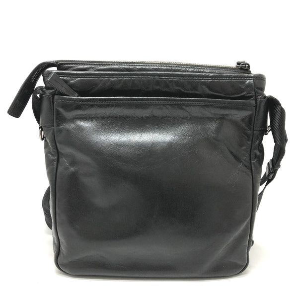 PRADA Shoulder Bag Shoulder bag Messenger leather 2VH022 black mens Used Authentic