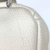 PRADA body bag shoulder bag triangle logo triangle logo Cross Vitello Dino Leather Bag leather 2VZ098 white mens Used Authentic