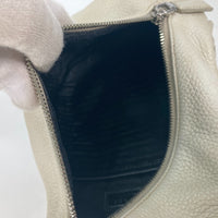 PRADA body bag shoulder bag triangle logo triangle logo Cross Vitello Dino Leather Bag leather 2VZ098 white mens Used Authentic
