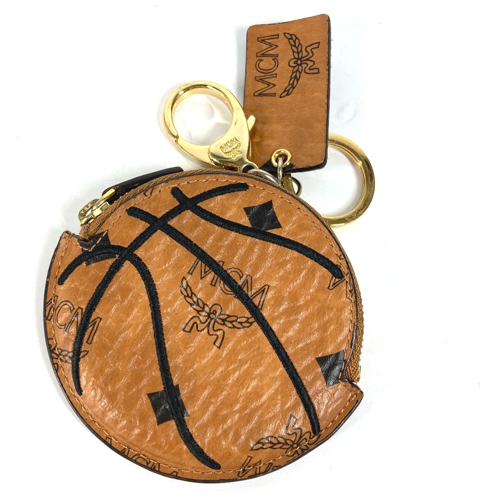 MCM Coin case leather Brown PUMA 50th Anniversary Collaboration PUMA Ball-shaped basketball mens Used Authentic