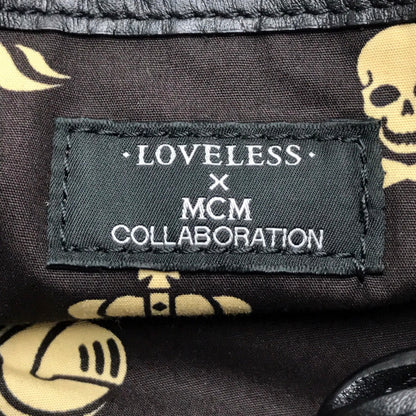 MCM Tote Bag Coated leather black LOVELESS collaboration dalmatian studs Women Used Authentic