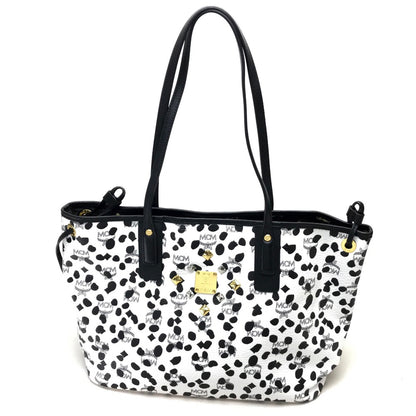 MCM Tote Bag Coated leather black LOVELESS collaboration dalmatian studs Women Used Authentic