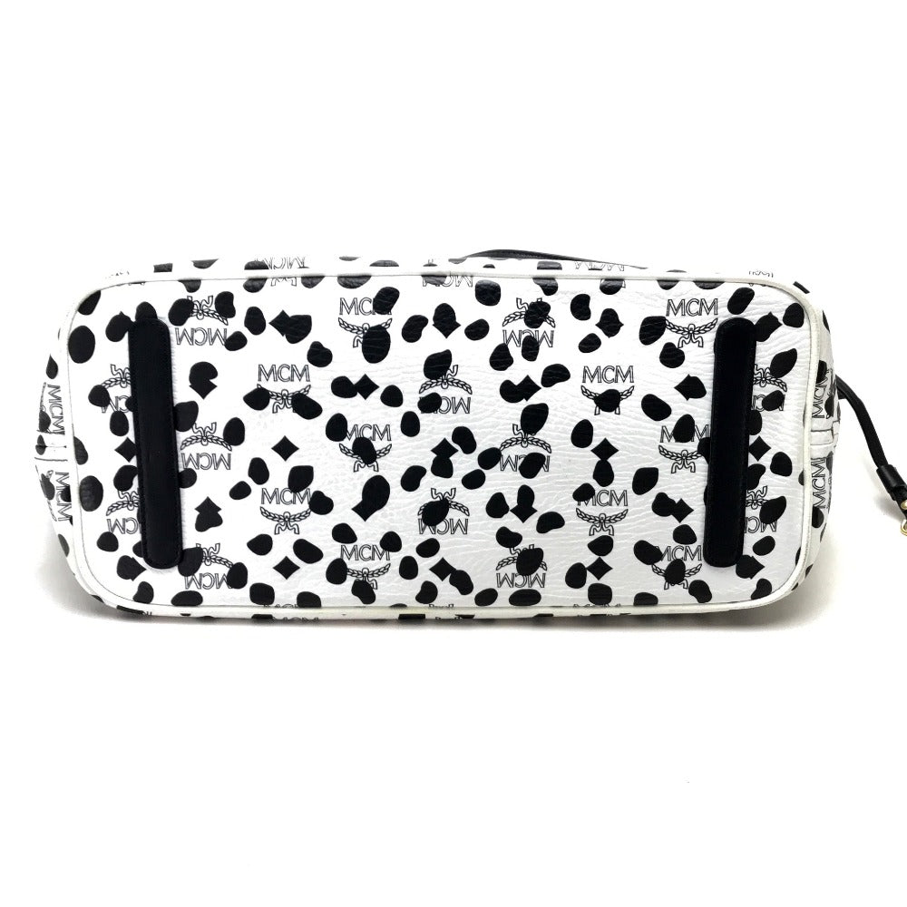 MCM Tote Bag Coated leather black LOVELESS collaboration dalmatian studs Women Used Authentic