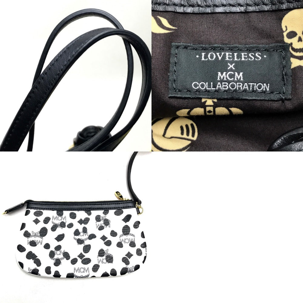 MCM Tote Bag Coated leather black LOVELESS collaboration dalmatian studs Women Used Authentic