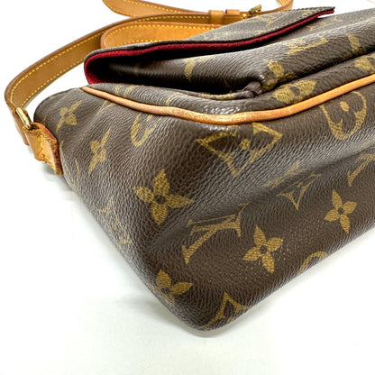 LOUIS VUITTON Shoulder Bag M51165 Monogram canvas Brown Vivasite PM Women Used Authentic