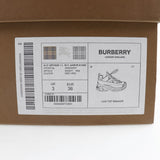 BURBERRY sneakers LOW TOP SNEAKER Suede, Leather 8020671 1003 gray Women Used Authentic