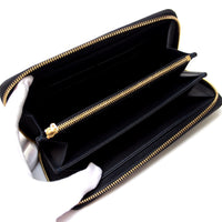 LOUIS VUITTON Long Wallet Purse M91475 Patent leather black Vernis Leopard Zippy wallet Women Used Authentic