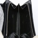 CARTIER Bifold Wallet L-shaped fastener enamel Bifold Wallet enamel black Women Used Authentic