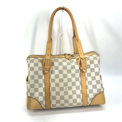 LOUIS VUITTON Handbag N52001 Damier Azur Canvas white Damier Azur Berkeley PM Women Used Authentic