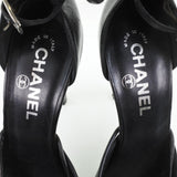CHANEL pumps Calfskin black Women Used Authentic
