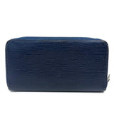 LOUIS VUITTON Long Wallet Purse M60307 Epi Leather blue Epi Zippy wallet Women Used Authentic