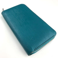 LOUIS VUITTON Long Wallet Purse M60311 Epi Leather blue Epi Zippy wallet unisex(Unisex) Used Authentic