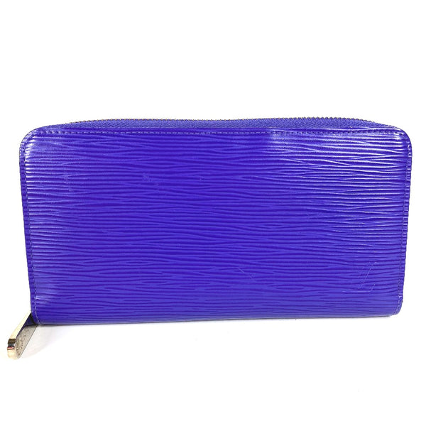 LOUIS VUITTON Long Wallet Purse Zip Around Epi Zippy wallet Epi Leather M6030G purple Women Used Authentic