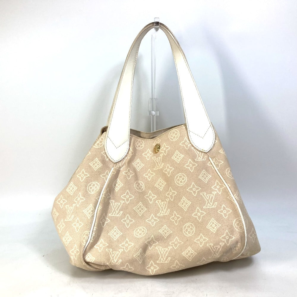 LOUIS VUITTON Tote Bag M95986 canvas beige Monogram beach line Cabas Ipanema GM Women Used Authentic