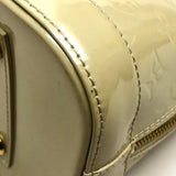 LOUIS VUITTON Handbag M91445 Patent leather white Monogram Vernis Alma PM Women Used Authentic
