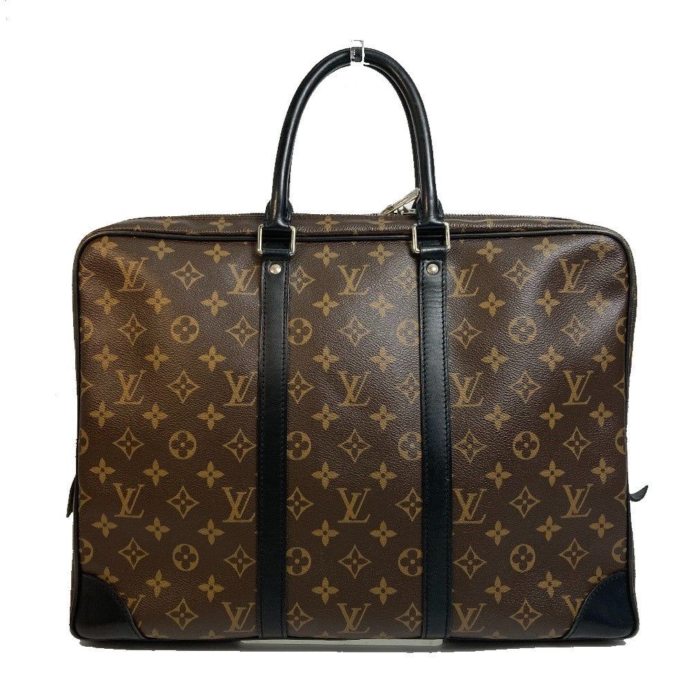 LOUIS VUITTON Briefcase M40225 Monogram canvas Brown Monogram Macasa Port Documan Voyajaj mens Used Authentic