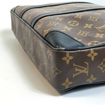 LOUIS VUITTON Briefcase M40225 Monogram canvas Brown Monogram Macasa Port Documan Voyajaj mens Used Authentic