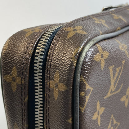 LOUIS VUITTON Briefcase M40225 Monogram canvas Brown Monogram Macasa Port Documan Voyajaj mens Used Authentic