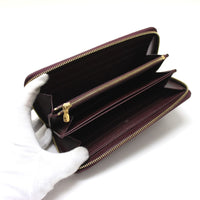 LOUIS VUITTON Long Wallet Purse N63174 Damier Canvas / Sequin Rouge Damier Payette Zippy wallet Women Used Authentic